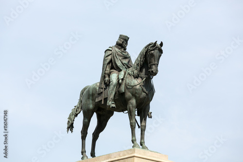 Garibaldi Monument on Janiculum Hill in Rome  Italy