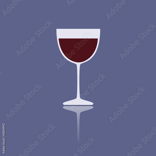 Icono de una copa de vino sobre fondo azul