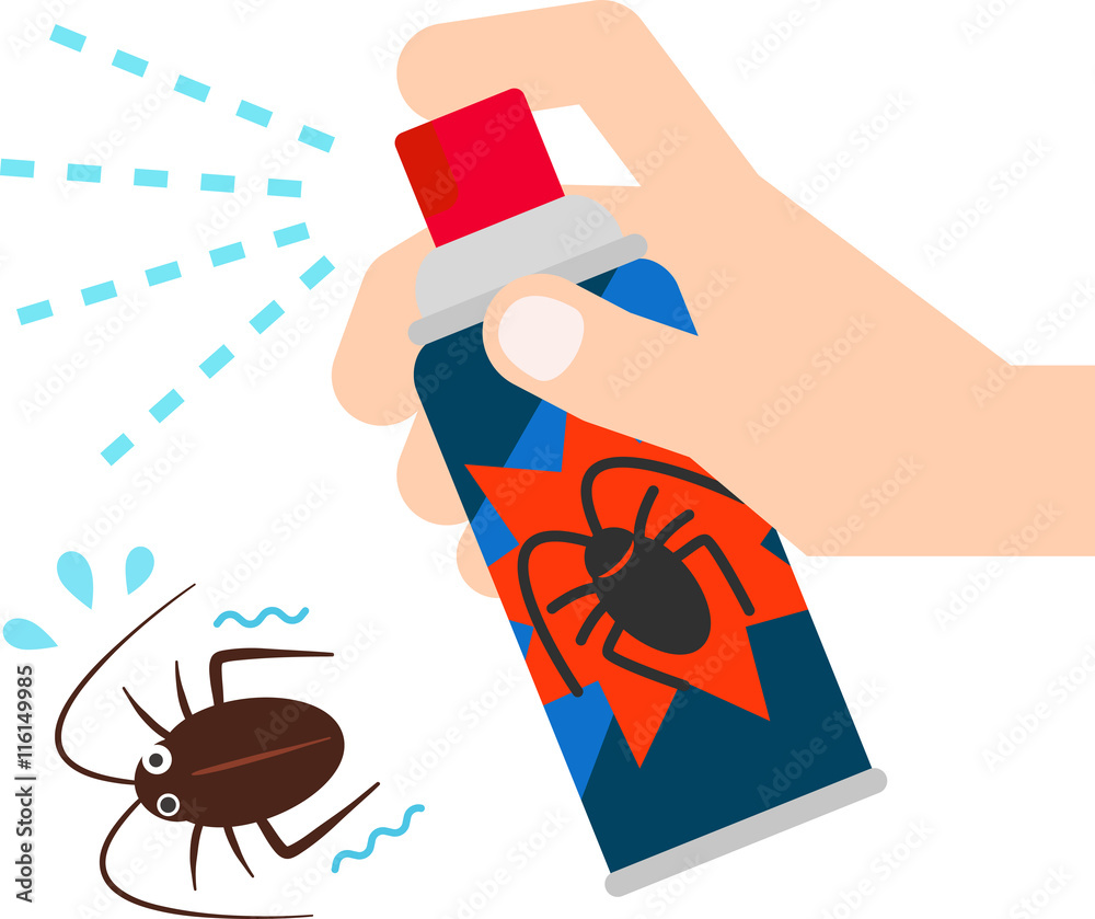 ゴキブリ用殺虫スプレーとゴキブリ Stock ベクター Adobe Stock