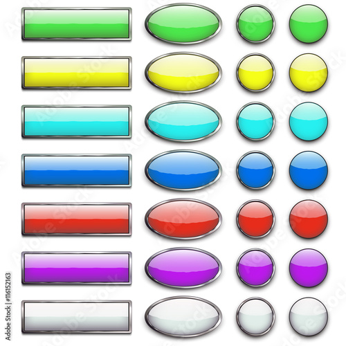 twenty-eight different colors of buttons