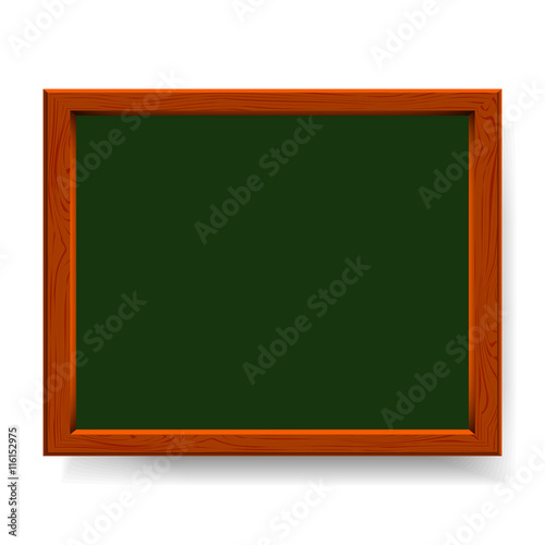Green vector schoolboard isolated on white