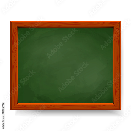 Green vector blackboard isolated on white