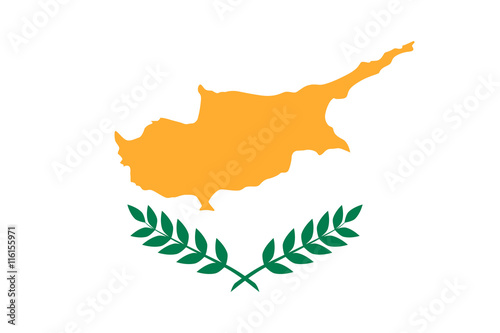 Billede på lærred Flat Cyprus flag vector