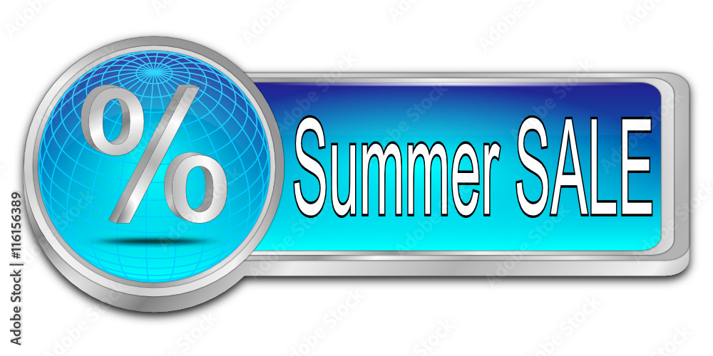 Summer Sale Button - 3D illustration Summer Sale Button - 3D illustration