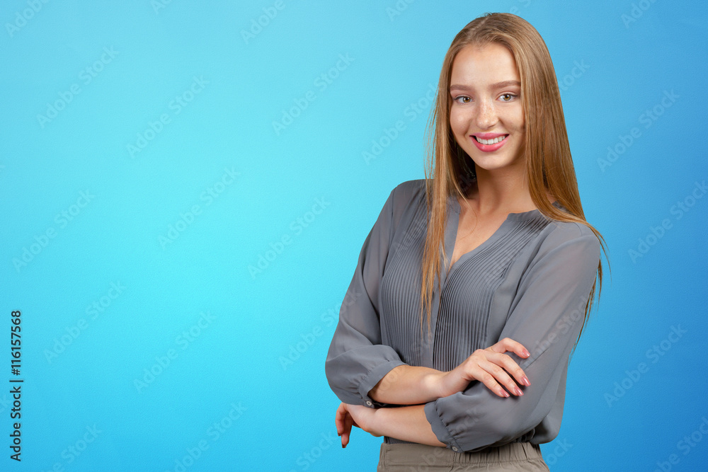 Young businesswoman smiling Young businesswoman smiling