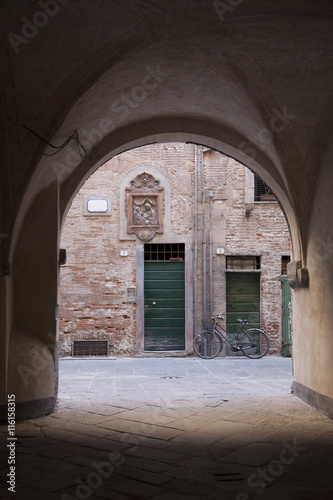 Street and Bike in Lucca  Italy