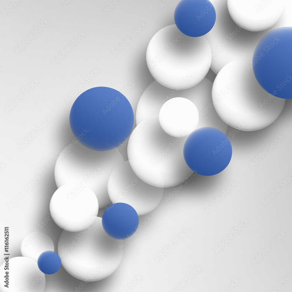 White and Blue Circles with drop shadows White and Blue Circles with drop shadows