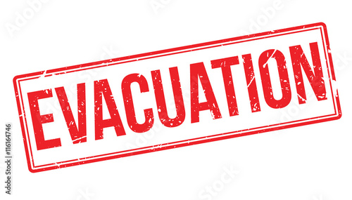 Evacuation rubber stamp
