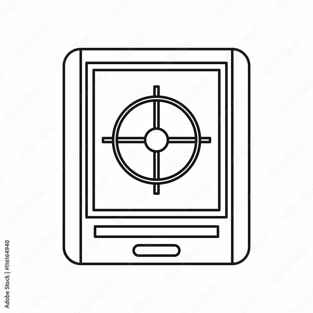 Radar icon in outline style isolated vector illustration Stock Vector ...