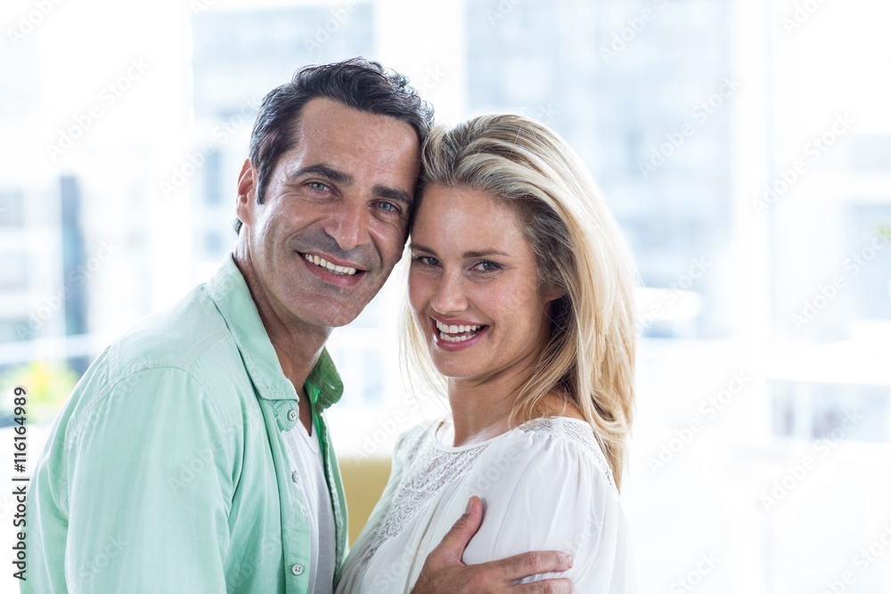 Portrait of romantic couple at home Portrait of romantic couple at home