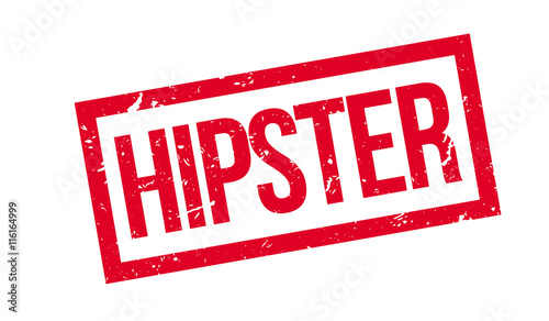 Hipster rubber stamp