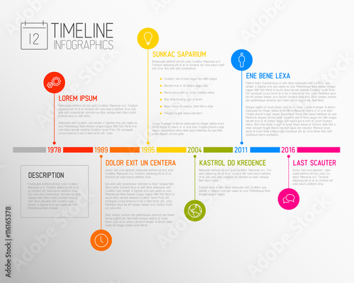 Vector Infographic timeline report template