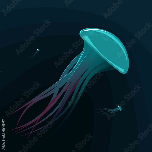 turquoise jellyfish