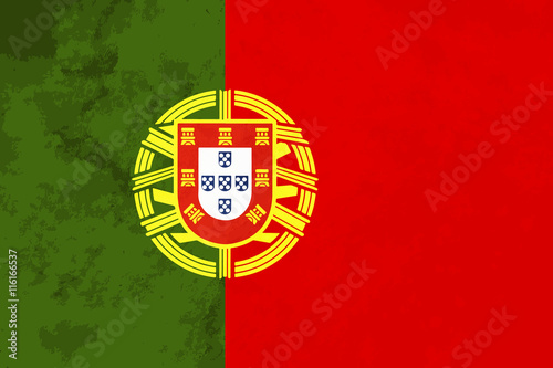 True proportions Portugal flag with texture