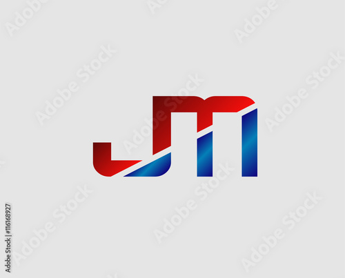 JM logo or signature started by j letter, modern two letter composition for initial
