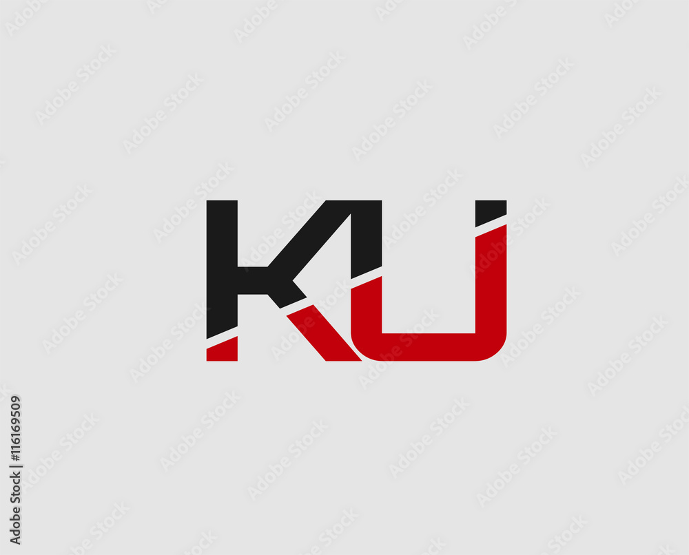KU company linked letter logo
KU company linked letter logo