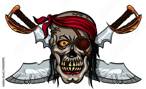 Pirate skull and crossed swords