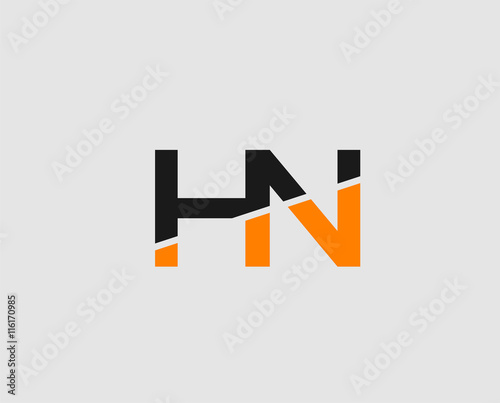 Letter H and N logo vector
