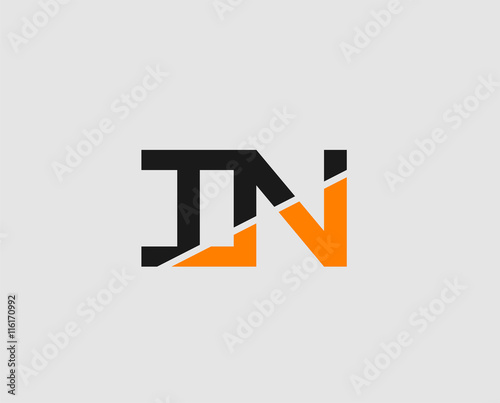 Letter i and N logo vector
