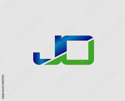 JO letter logo. Vector illustration
