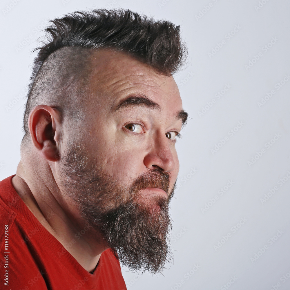Obraz premium portrait of a man with a mohawk