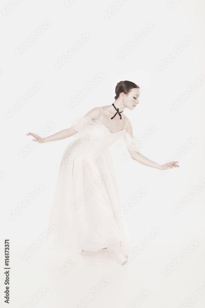 Fototapeta premium Romantic Beauty. Retro Style ballerina