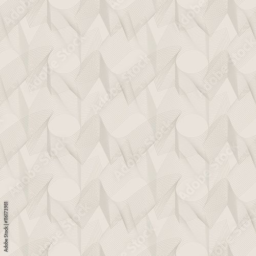 Vector seamless pattern. Unobtrusive abstract texture of wavy lines.