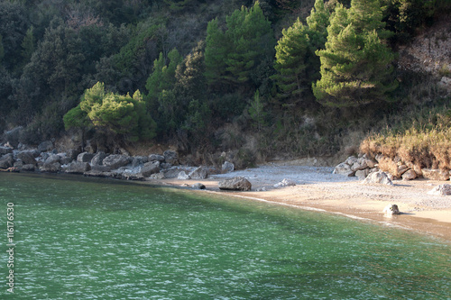  Pebbles  Beach in Scauri, Italy. photo