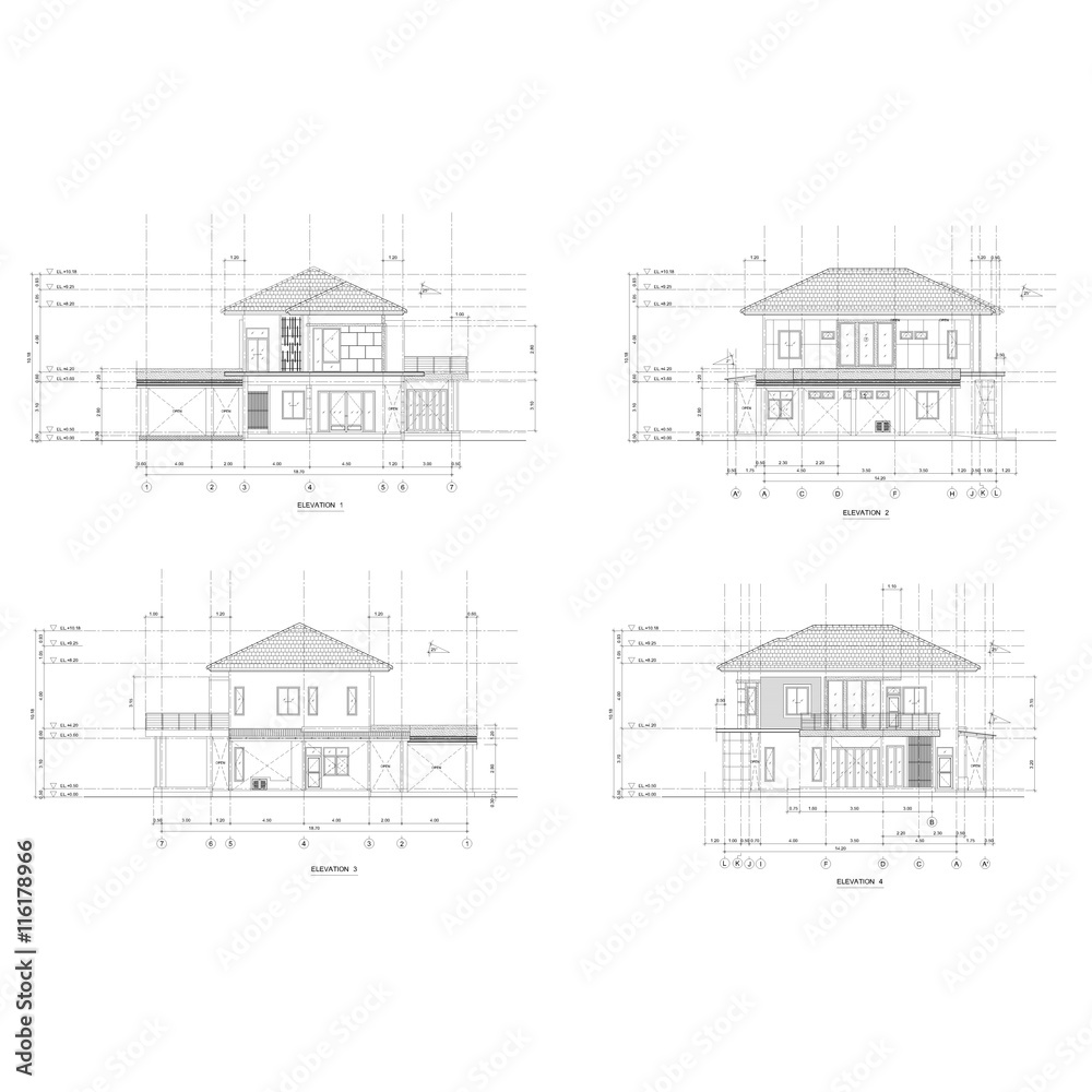elevation home drawing