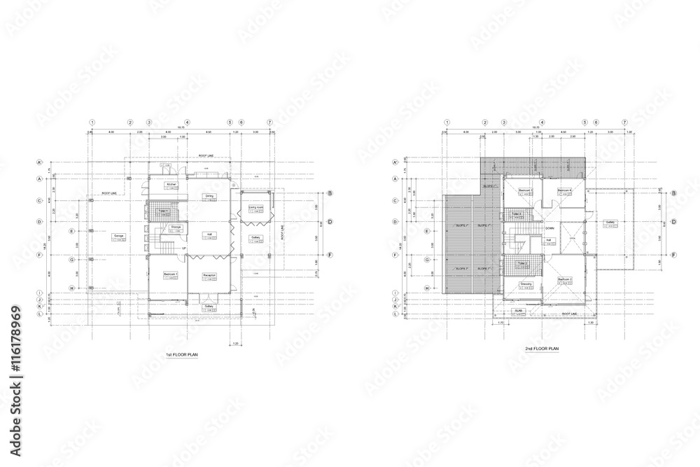 Obraz premium Architecture plan drawing