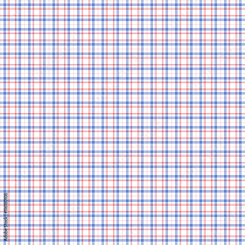 Red, blue and white plaid background