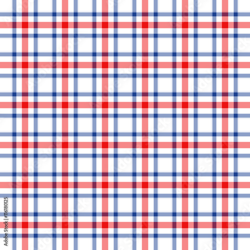 Blue, red and white plaid background
