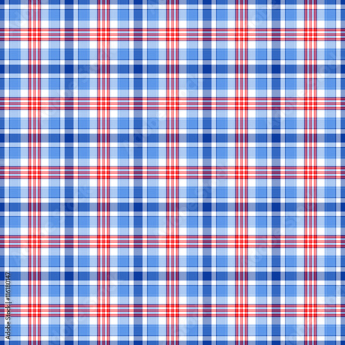Blue, red and white plaid background