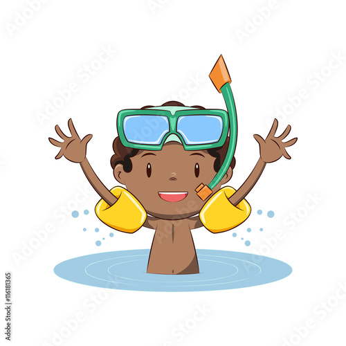 Boy swim