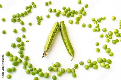 Peas Isolated on White Background