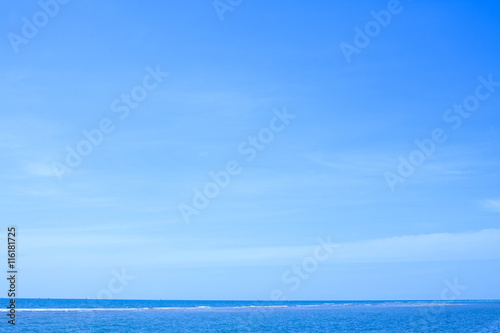 Seascape. Blue sky with Calm sea.