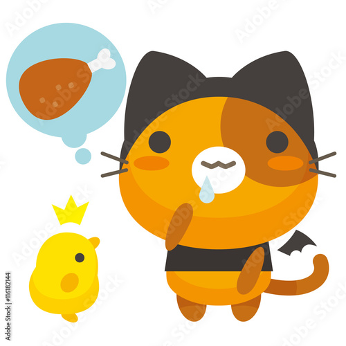 ネコとーく。デビル+ぴよ