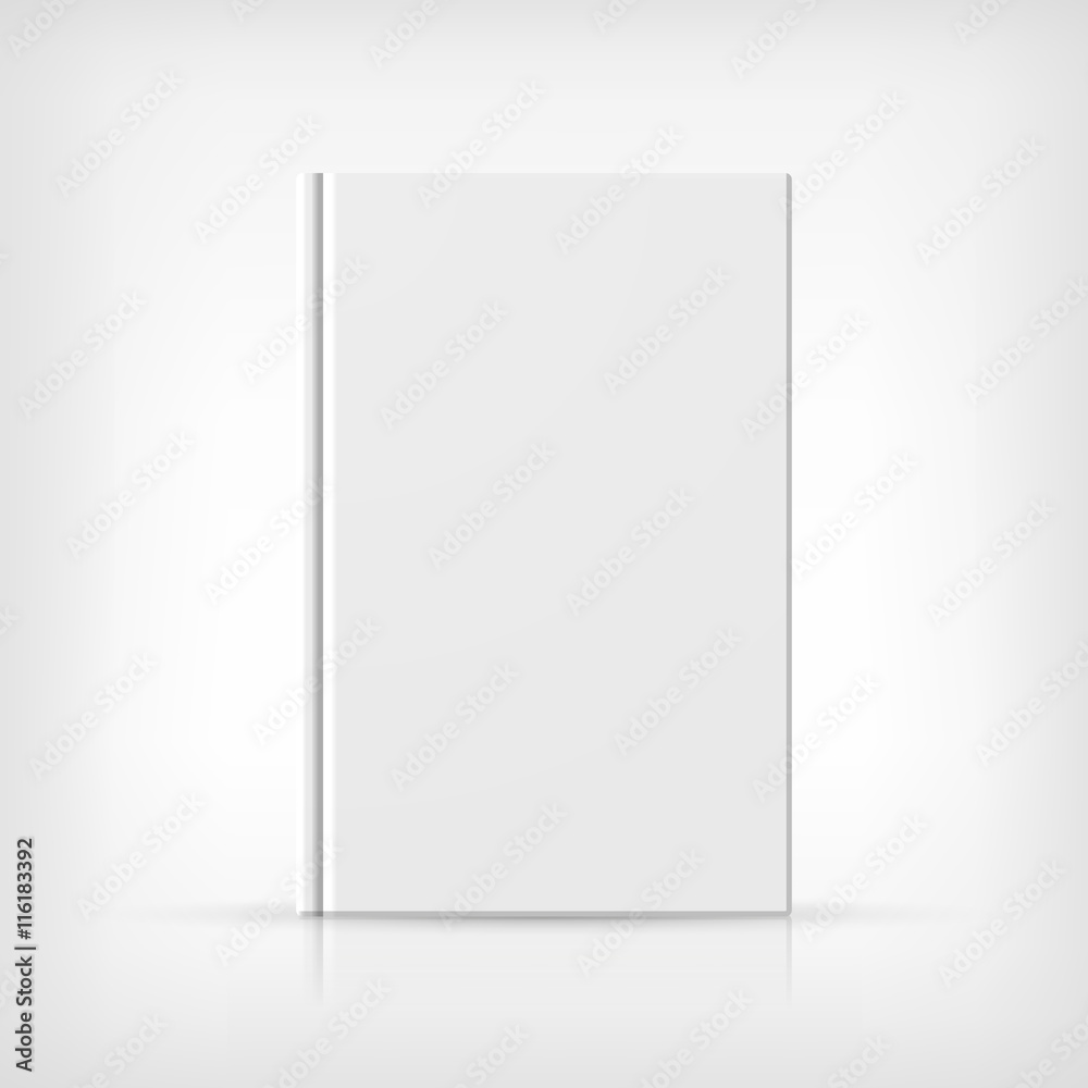 Vector editable book cover template on white background