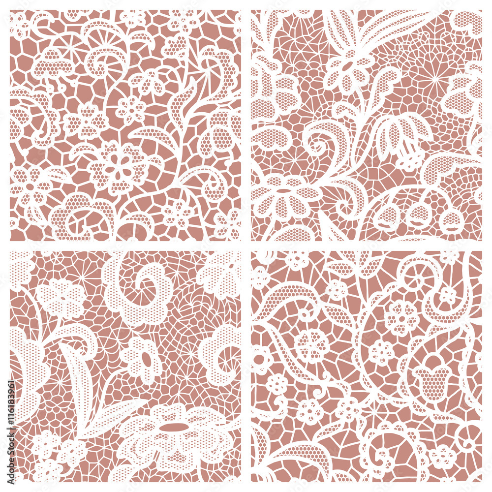 Obraz premium Set of lacy patterns.