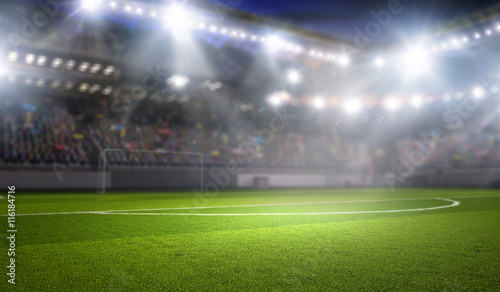 Football stadium in lights . Mixed media © Sergey Nivens