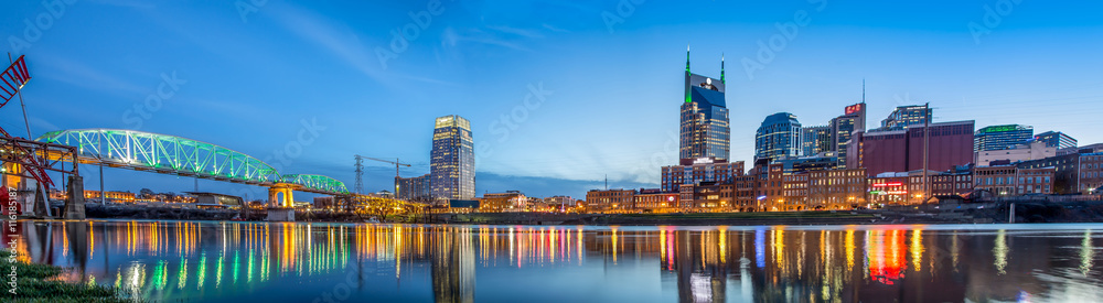 Nashville TN skyline - obrazy, fototapety, plakaty 