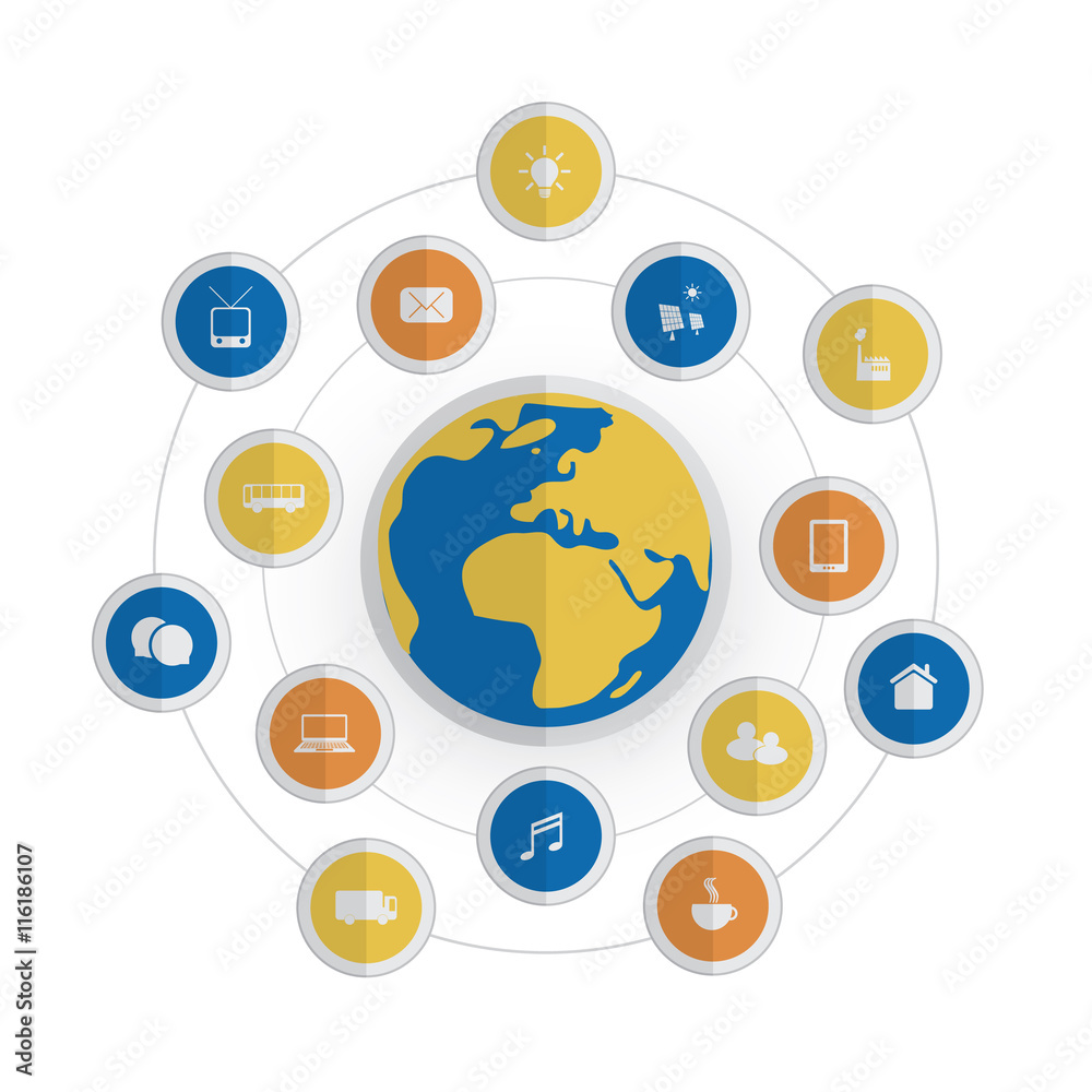 Digital Green Eco Friendly World - Abstract Design Concept with Icons - Background or Cover Template Illustration in Editable Vector Format Digital Green Eco Friendly World - Abstract Design Concept with Icons - Background or Cover Template Illustration in Editable Vector Format