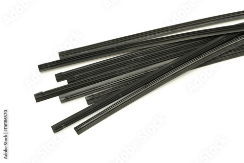 Wiper blade rubber refill isolated on white background