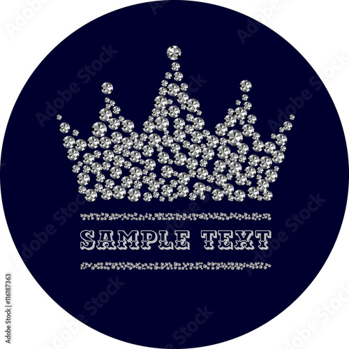  diamond crown in dark blue circle