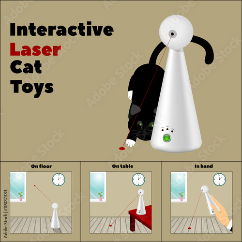 interactive laser toy and a description of its application in pictures