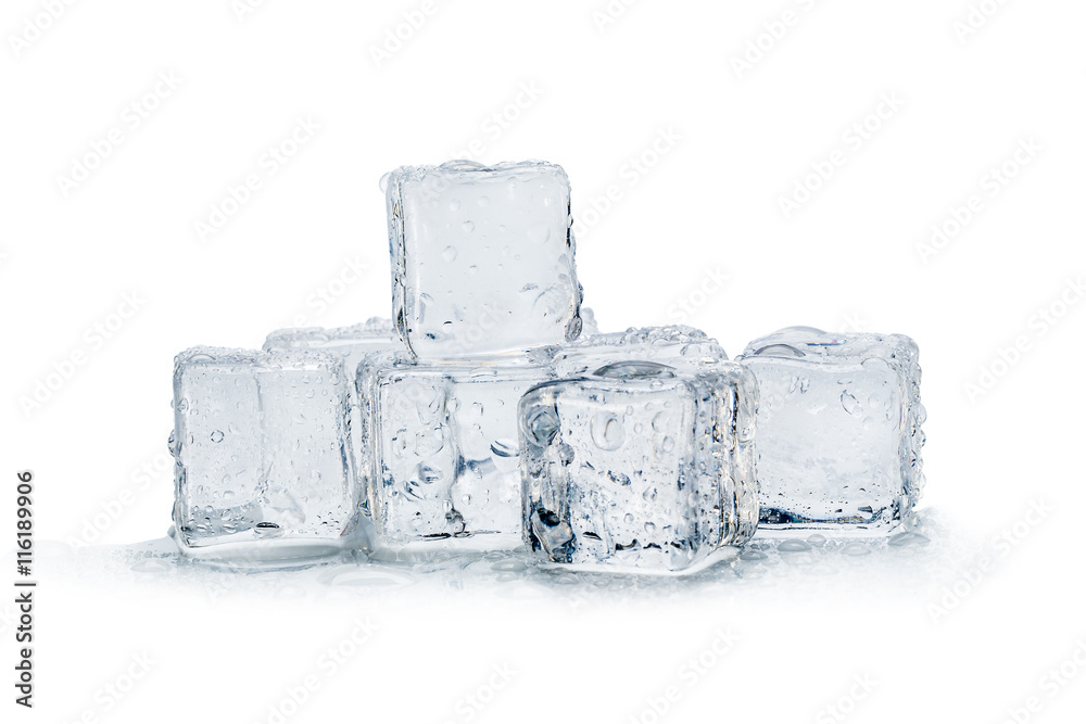 ice cubes isolated on  white background