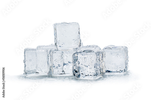 ice cubes isolated on white background