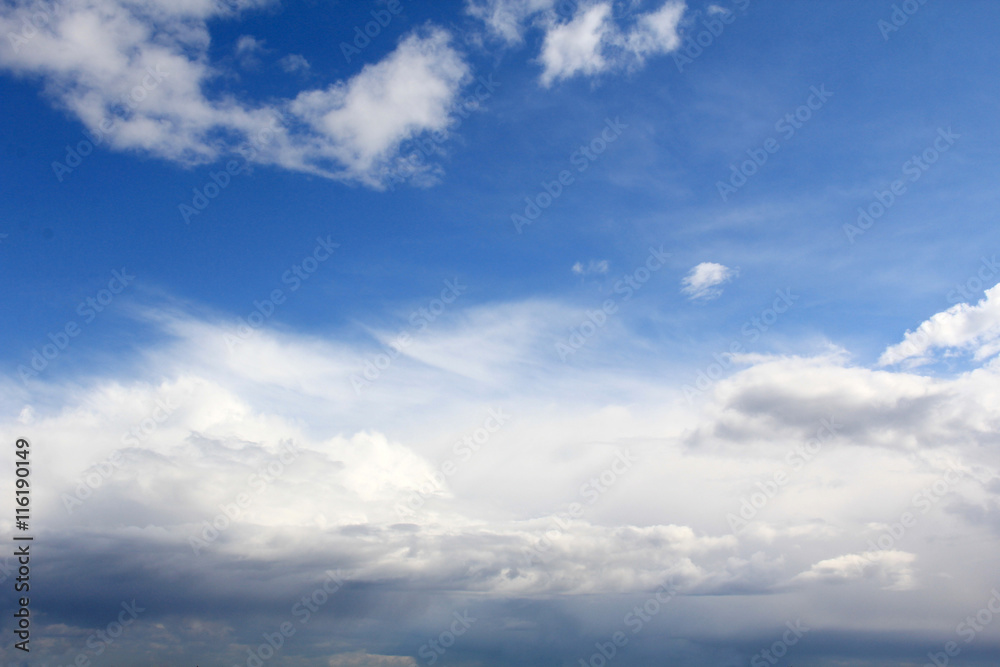 Big white clouds in the blue sky Big white clouds in the blue sky