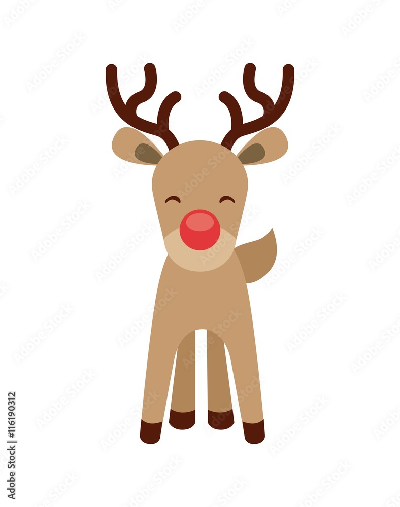 reindeer icon. Merry Christmas design. Vector graphic reindeer icon. Merry Christmas design. Vector graphic