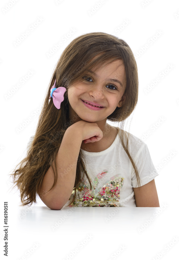 Attractive Young Girl Sitting With Beautiful Smile Attractive Young Girl Sitting With Beautiful Smile